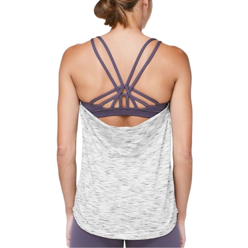 Lululemon Moment to Movement 2 in 1 Tank Tiger Space Dye Purple White Size 4